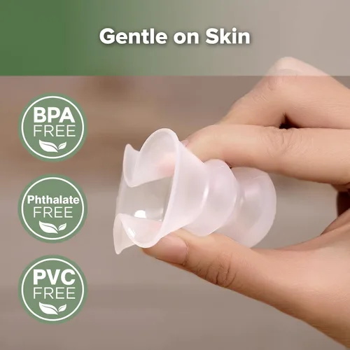 Vista 7 de haakaa Corrector de pezones de silicona para pezones planos, cortos o invertidos, corrector de pezón invertido para lactancia materna con diámetro