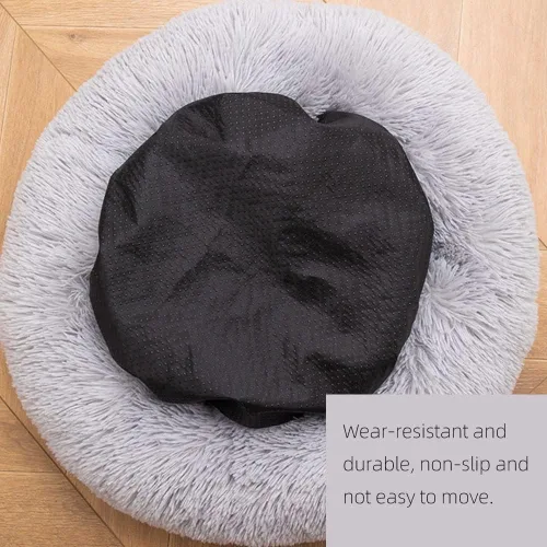 Vista 6 de Warm pet kennel, cat bed, donuts, dog house mat, pet bed, suitable for small and medium- sized cats and dogs with fluffy, soft and warm bed sleeping