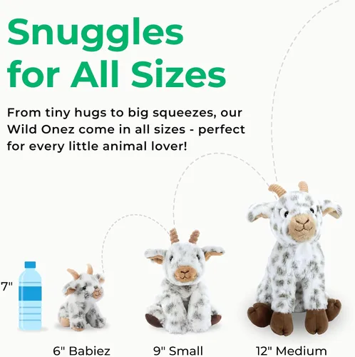 Vista 8 de The Petting Zoo Oso de peluche, regalos para niños, animales salvajes del zoológico Onez, juguete de peluche de oso marrón de 12 pulgadas