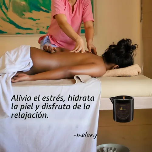 Vista 5 de MELONY Vela de masaje, ron de piña, 8.1 oz