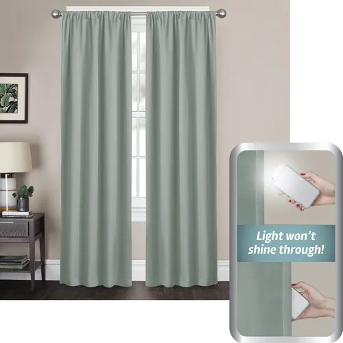 Vista 8 de Zenna Home Smart Curtains Tiffany Ultimate - Panel de ventana 100% opaco, 50 x 63 pulgadas, 1 panel, aguamarina