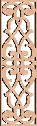 Vista 169 de 9 3/8"W x 24 3/8"H x 1/4"T Bellaire Decorativos Paneles de pared de madera calado, abedul