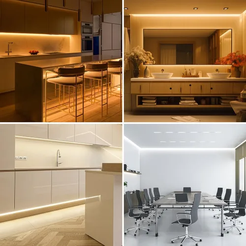Vista 8 de BTF-LIGHTING - Tira de luz LED COB blanca sintonizable de 3000K-6000K con control remoto RF, CRI 90+ DC12V 16.4 pies regulable CCT ultra brillante