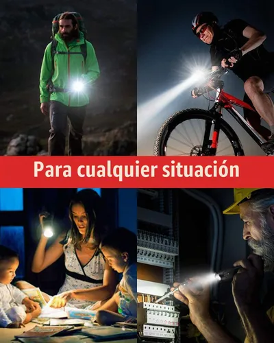 Vista 7 de 2 linternas LED de alto lúmenes, linterna pequeña, impermeable, luz de flash de enfoque ajustable para exteriores, emergencia, accesorios tácticos