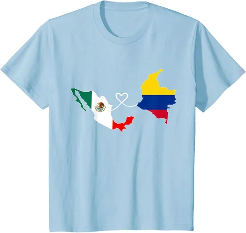 Vista 12 de Camiseta Half Colombian Half Mexican Flag Map DNA Mexico Colombia