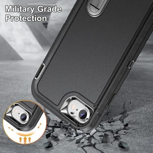 Vista 7 de IDweel Funda para iPhone SE 2020, para iPhone 2022, para iPhone 8/7/6S/6 con soporte, ajuste delgado, protección resistente, a prueba de golpes