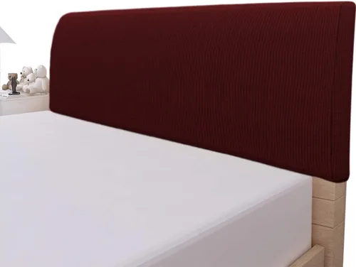 Vista 14 de Easy-Going Funda elástica para cabecera de cama, funda de cabecera de cama cuadrada pequeña, de jacquard, a prueba de polvo, para dormitorio Negro