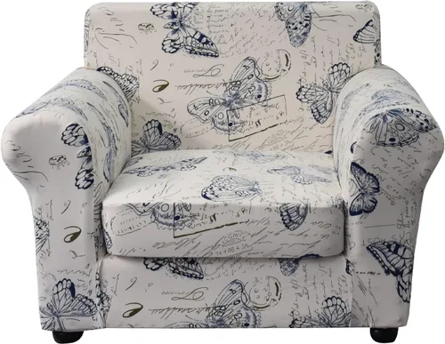 Vista 59 de KRFOONN Funda de sofá de 4 piezas con estampado para sofás de 3 cojines, funda elástica con 3 fundas de cojín separadas, protector de muebles