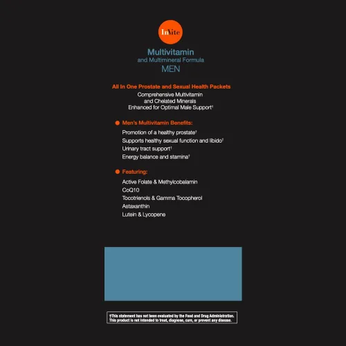 Vista 3 de Invite Health Multivitamínico para hombres - Multivitamínico diario integral con apoyo mejorado para la nutrición masculina - Suministro para 30