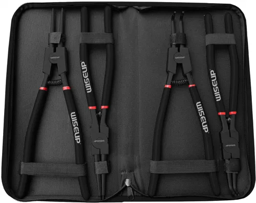 Vista 10 de WISEUP Juego de alicates de anillo a presión, 4 piezas de 7 pulgadas, kit de alicates de circlip interno/externo de 7 pulgadas, puntas de mandíbula