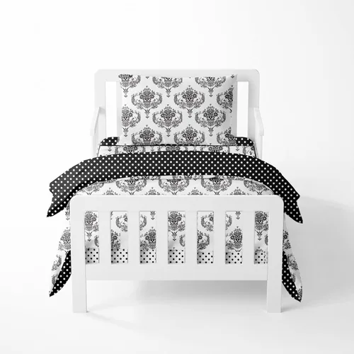 Vista 9 de Bacati Playful Foxs - Juego de ropa de cama neutra de 4 piezas, naranja/gris, 100% algodón, incluye edredón reversible, sábana bajera, sábana