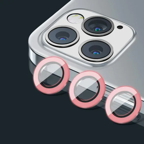 Vista 30 de Compatible con iPhone 11 Pro/11Pro Max/12 Pro Luminous Camera Lens Protector Ultra Thin Película de vidrio templado Protector de pantalla de cámara