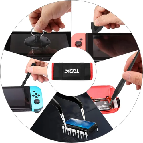 Vista 8 de XOOL Kit de destornilladores Nintendo Gamebit, juego de herramientas de reparación Triwing 17 en 1 para Switch, Joy-Con, Game Boy, NES SNES Wii DS