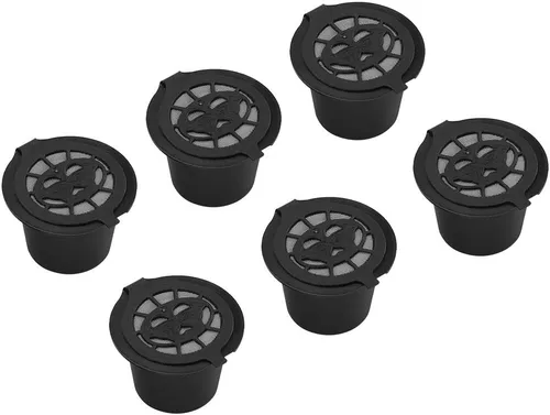 Vista 6 de 6 cápsulas de café de filtros de cápsulas, cestas de plástico y acero inoxidable, rellenables, cápsulas de café reutilizables, cápsulas