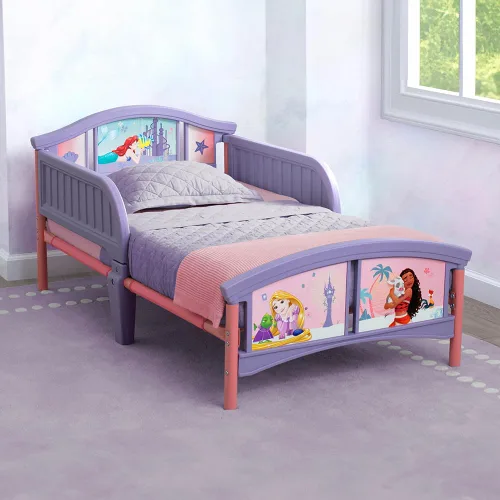 Vista 3 de Delta Children Cama de plástico para niños pequeños, princesa Disney Disney Princess