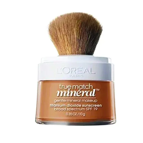 Vista 7 de L'Oréal Paris True Match - Maquillaje de base mineral en polvo suelto, color sable suave, 0.35 onzas Negro suave