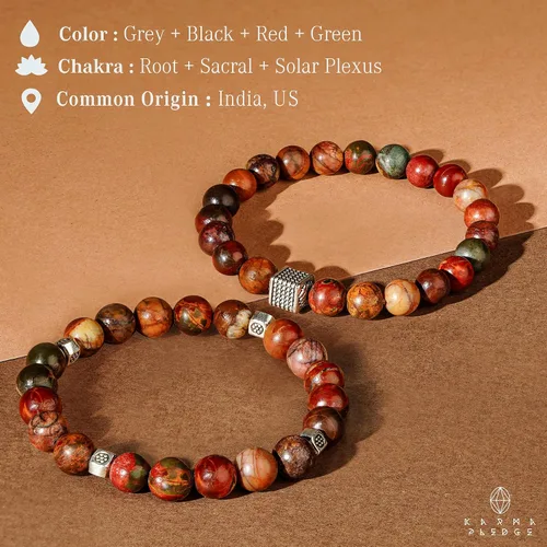 Vista 18 de Pulseras de cristal para mujeres y hombres, regalos de cumpleaños, hechas a mano de 0.236 in con cuentas de piedra para equilibrio de chakras