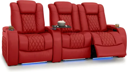 Vista 134 de Seatcraft Asiento de cine en casa Diamante Marrón Reclinable Individual