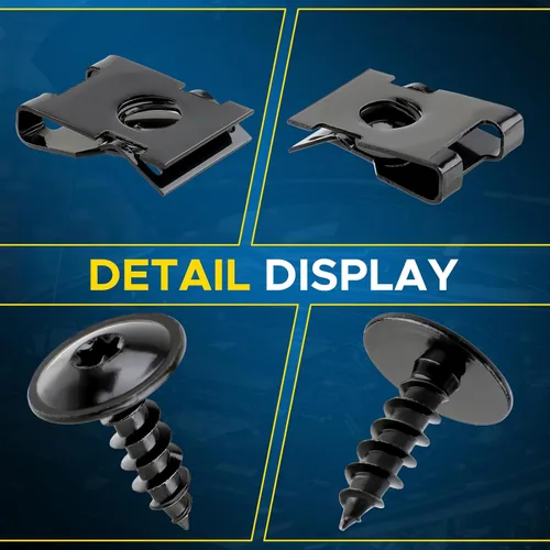 Vista 5 de GoaMotors 30 piezas N90974701 Tornillo de guardabarros U Tuerca Kit – Cubierta de Parachoques Parachoques Rejilla Alerón Tuerca Ajuste
