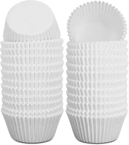 Vista 8 de 1000 Piezas Forros Blancos Mini para Cupcakes Forros Pequeños para Muffins Sin Olor Premium Papel Antiadherente Envoltorios para Cupcakes Tazas