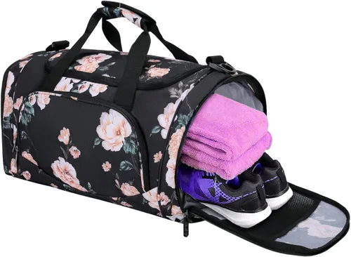 Vista 2 de MOSISO Bolsa deportiva de gimnasia con compartimento para zapatos