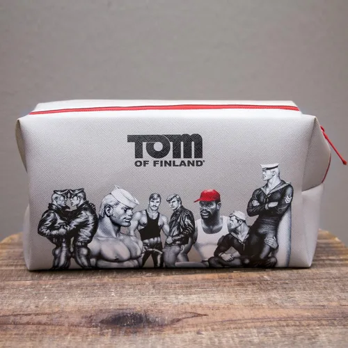 Vista 4 de Neceser Tom of Finland (Dopp Kitt), Gris, Cuero vegano, diseño de dos caras
