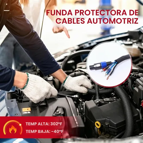 Vista 5 de Cable trenzado dividido negro de 1/2 pulgadas -12 pies de mangas de gestión Flexible Woven Braided Cover Self-Wrapping Wire Loom Cord Protector