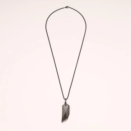 Vista 4 de COAI Collar de cristal curativo de diente de lobo para hombre, obsidiana negra y obsidiana dorada
