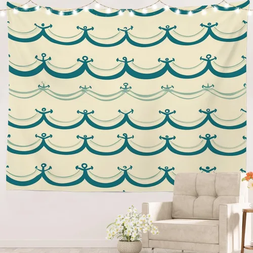 Vista 44 de Batmerry Abstract Repeat Polyester Tapestry, Tiled Directional Lightweight Wall Hanging High-Definition Print Backdrop For Dorm Room Bedroom Living