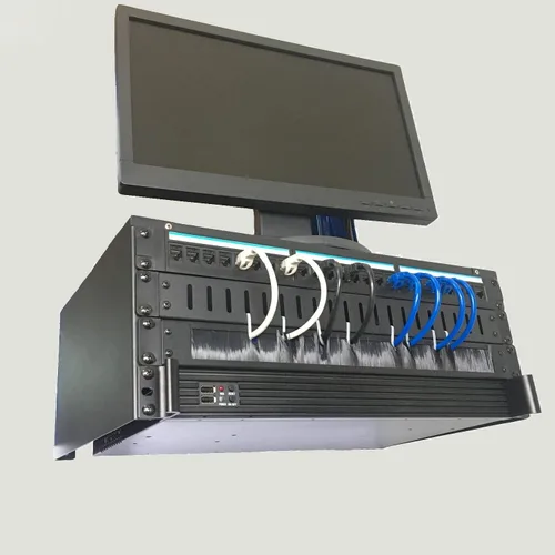 Vista 7 de Panel de gestión de cables desmontado de 1U con cepillo para entrada de cables para rack o gabinete de 19 pulgadas, color negro (BF01UAB2)
