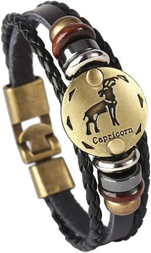 Vista 19 de Hamoery Pulsera de cuero de aleación punk para Constellation trenzada pulsera pulsera brazalete