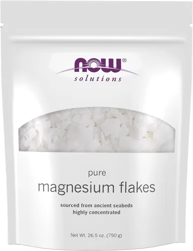 Vista 6 de Now Solutions, copos de magnesio, del fondo marino antiguo, 26.5 oz