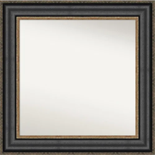 Vista 468 de Amanti Art Espejo personalizado, espejo de baño negro puente, espejo de pared o espejo de tocador de baño sobre el fregadero (26 x 26 pulgadas)