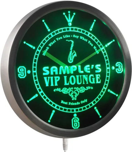 Vista 4 de AdvPro ncqi-tm - Reloj de pared LED personalizado con letrero de neón personalizado para el mejor amigo