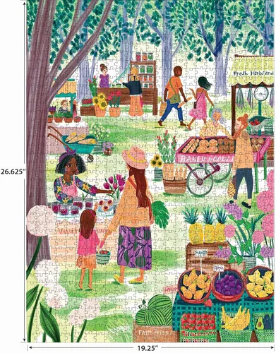 Vista 5 de RoseArt - Soft Touch - Farmer's Market - Rompecabezas de 1000 piezas para adultos