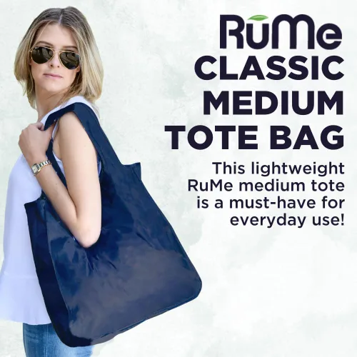 Vista 2 de RuMe Classic Medium Tote Eco-Friendly Reusable Washable 50lbs Grocery Shopping Bag Foldable Light & Durable