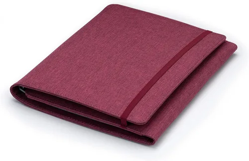 Vista 6 de Funda tipo libro Kaitiaki compatible con Rocketbook Fusion, Panda, Everlast, de tela impermeable, organizador múltiple con asa para bolígrafo Fucsia