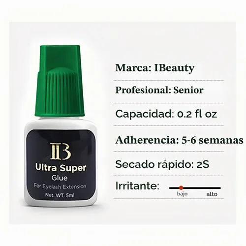 Vista 3 de Lava Lash - 1 extensión de pestañas Ibeauty Ultra Super Glue de 0.2 fl oz, pegamento de extensión de pestañas semipermanente, tiempo de secado