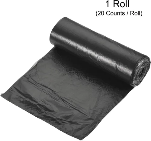 Vista 3 de MECCANIXITY Bolsas de basura pequeñas de 2 a 4 galones para cocina, oficina, baño, dormitorio, color negro, 20 unidades por rollo