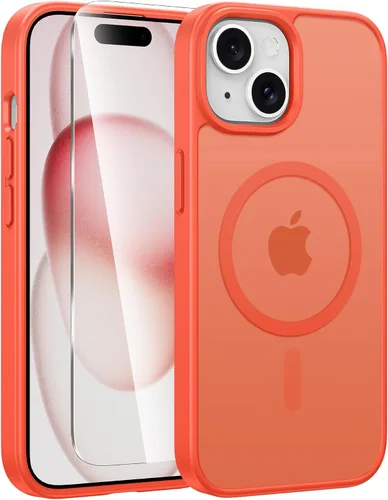 Vista 30 de FNTCASE - Funda para iPhone 16 Pro: magnética, mate, translúcida, de grado militar, protectora contra caídas, resistente, fina, duradera y a prueba