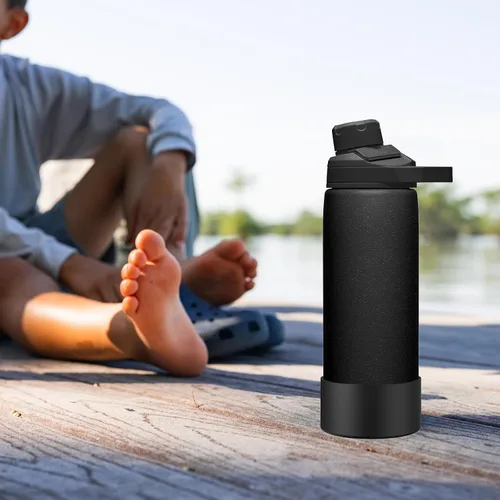 Vista 6 de Linkidea Paquete de 2 fundas para botella de agua compatibles con CamelBak Eddy+20oz/25oz, Chute Mag 20oz/25oz, tapa de transporte, protector