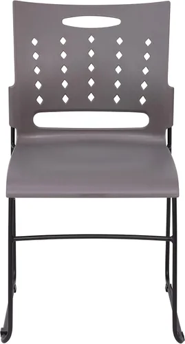Vista 10 de Flash Furniture Hercules - Silla apilable con respaldo de ventilación, color gris