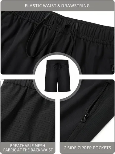 Vista 3 de Pioneer Camp Pantalones cortos deportivos para hombre, de secado rápido, de 7 pulgadas, para gimnasio, entrenamiento, correr, ligeros, deportivos