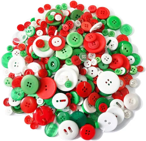 Vista 9 de Greentime 1400-1500 botones de resina, botones de costura, varios tamaños para decoraciones de fiesta de Navidad, costura, bricolaje, pintura
