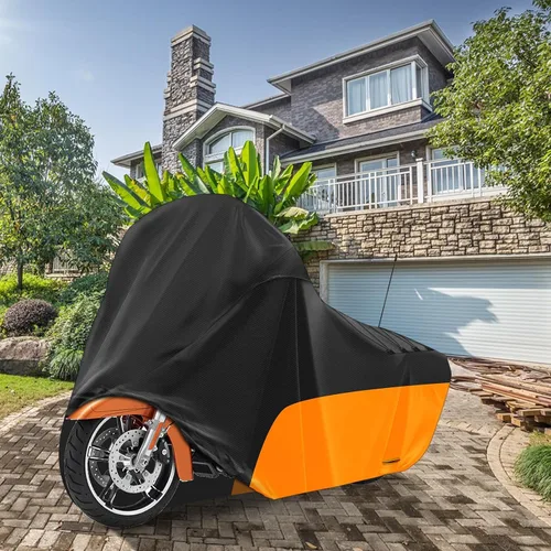 Vista 6 de Cubierta para motocicleta Tokept, con ventilaciones, cubierta para bicicletas de tierra, para diferentes modelos de touring Harley Davidson Road