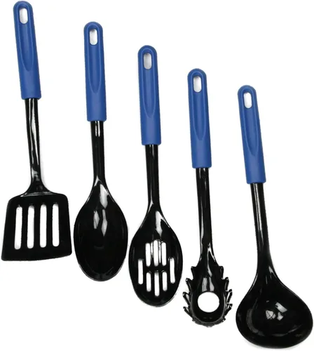 Vista 5 de Chef Craft Basic Nylon Spatula/Turner, 11.5 inch, Blue/Black (Pack of 2)