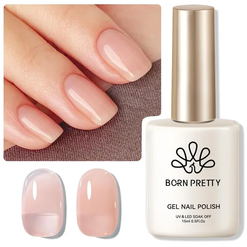 Vista 14 de Born Pretty - Esmalte de gel blanco lechoso, color blanco gelatina