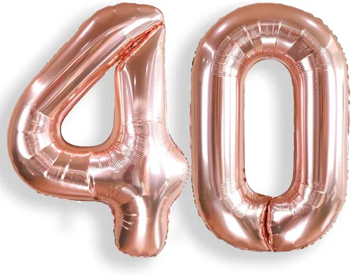 Vista 16 de AULE Globos grandes de 40 pulgadas con números 0 azules, globos grandes de números de aluminio, decoraciones de fiesta de cumpleaños de helio