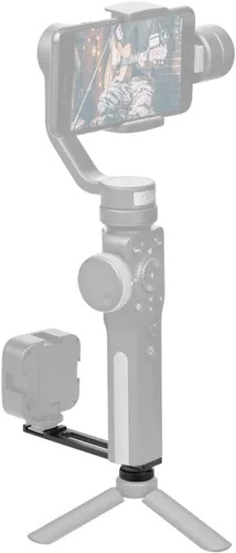 Vista 3 de ChromLives Barra de Extensión de Soporte de Zapata Fría, Extensión de Zapata Caliente, Montura de Micrófono con Tornillo de Trípode de 1/4
