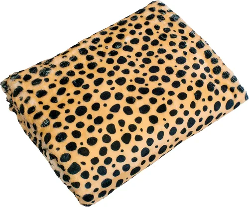 Vista 2 de Everything Comfy Manta decorativa con estampado de guepardo, 30 x 40 pulgadas, color natural